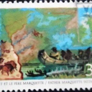 Selo postal do Canadá de 1987 Radisson and Des Groseilliers U