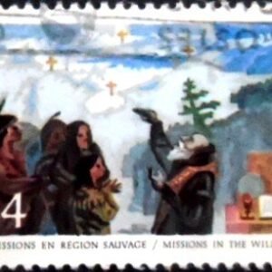 Selo postal do Canadá de 1987 Missions in the Wilderness