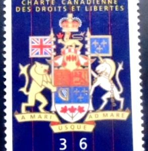 Selo postal do Canadá de 1987 Canadian Charter of Rights and Freedoms M