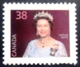 Selo postal do Canadá de 1988 Queen Elizabeth II 38 M