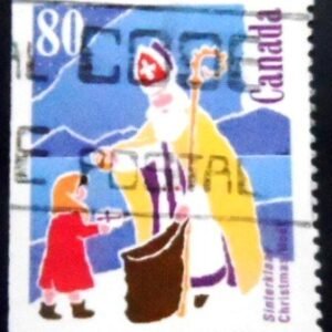 Selo postal do Canadá de 1991 Dutch Sinterklaas DI U
