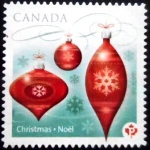 Selo postal do Canadá de 2010 Christmas Ornaments N