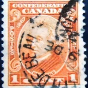 Selo postal do Canadá de 1927 Sir John A. Macdonald 1