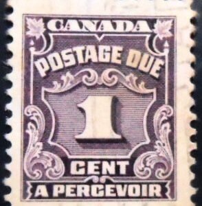 Selo postal do Canadá de 1935 Postage Due 15 P U