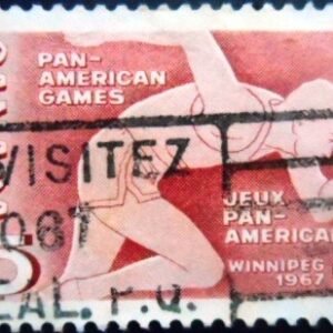Selo postal do Canadá de 1967 Pan American Games Winnipeg U