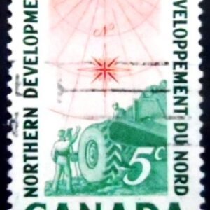 Selo postal do Canadá de 1961 Northern Development