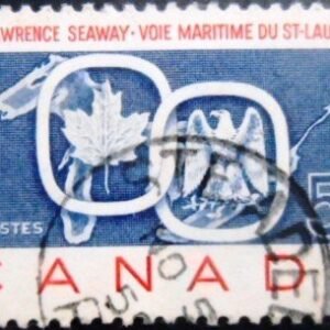 Selo postal do Canadá de 1959 Opening of St Lawrence Seaway U