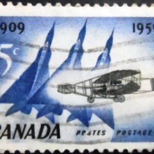 Selo postal do Canadá de 1959 50th Anniversary of First Flight of "Silver Dart" in Canada U
