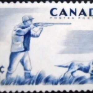 Selo postal do Canadá de 1957 Hunting N