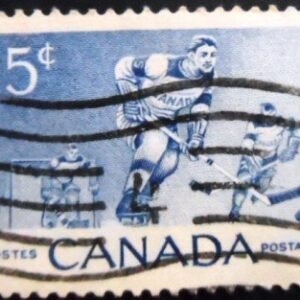 Selo postal do Canadá de 1956 Ice Hockey Commemoration U