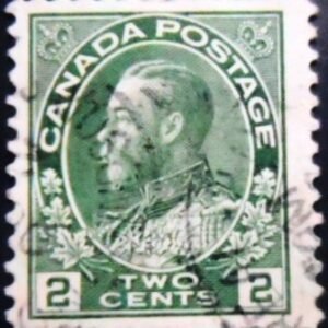 Selo postal do Canadá de 1922 King George V 2 Admiral's Uniform A U