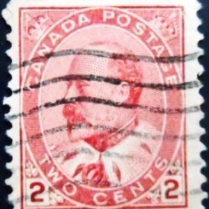 Selo postal do Canadá de 1903 King Edward VII 2 U sev