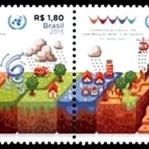 Se-tenant do Brasil de 2015 Conferência Mundial da ONU