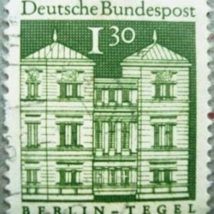 Selo postal da Alemanha de 1969 Tegel castle