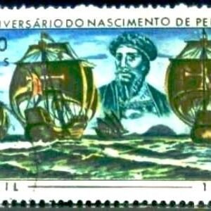 Selo postal do Brasil de 1968 Pedro Alvares Cabral - C 595 U