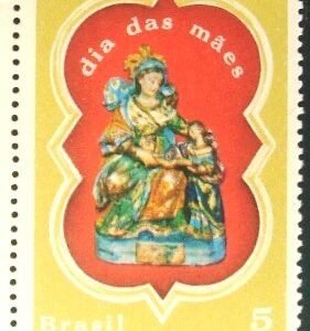Selo postal do Brasil de 1969 Dia das Mães N