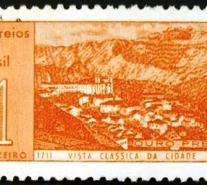 Selo postal do Brasil de 1961 Ouro Preto - C 462 U