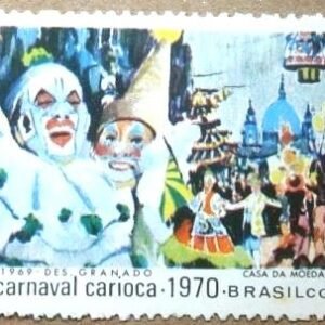Selo postal do Brasil de 1969 Carnaval Carioca 20c - C 664 N