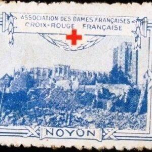 Selo postal Cinderela da França de 1914 Noyon