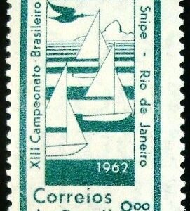 Selo postal do Brasil de 1962 Campeonato Brasileiro de Vela