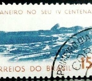 Selo postal do Brasil de 1964 Flamengo