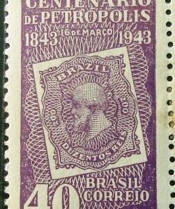 Selo postal de 1943 Centenário de Petrópolis - C 179 N