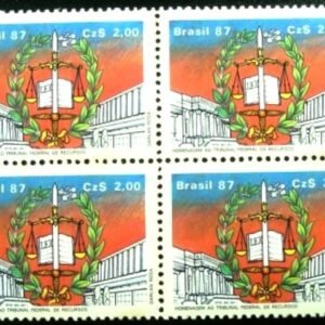 Quadra de selos postais do Brasil de 1987 Tribunal de Recursos
