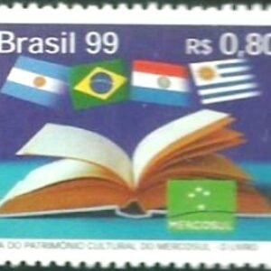 Selo postal do Brasil de 1999 O Livro