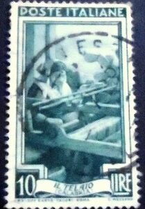 Selo postal da Itália de 1950 Weaver