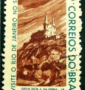 Selo postal do Brasil de 1964 Igreja Nossa Senhora Penha - C 516 U