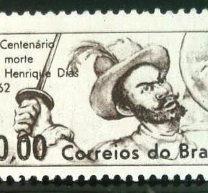 Selo postal do Brasil de 1962 Henrique Dias- C 472 N