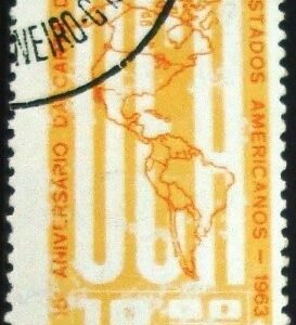 Selo postal do Brasil de 1963 Carta OEA - C 490 N1D
