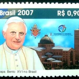 Selo postal do Brasil de 2007 Bento XVI