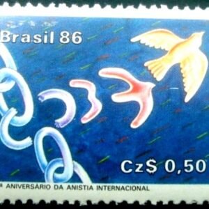 Selo postal COMEMORATIVO do Brasil de 1986 N