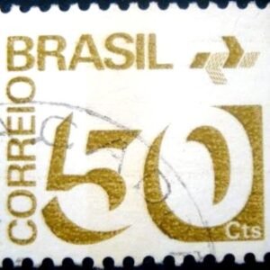 Selo postal do Brasil de 1975 Cifra 50