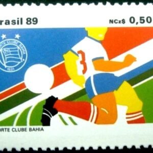 Selo postal do Brasil de 1989 SC Bahia