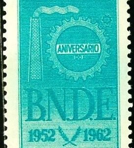 Selo postal do Brasil de 1962 BNDE