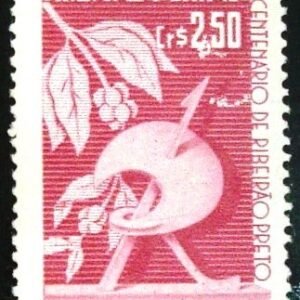 Selo postal Comemorativo do Brasil de 1957 - C 400 N