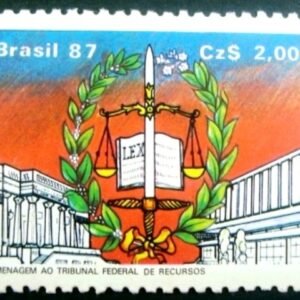 Selo postal do Brasil de 1987 Tribunal Recursos