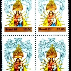 Quadra de selos postais do Brasil de 1981 N. S. Nazaré N QD
