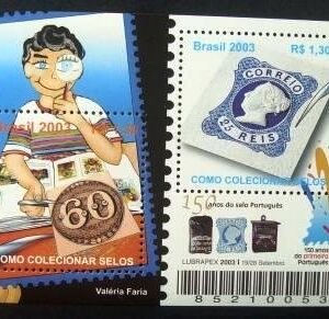 Bloco postal do Brasil de 2003 Como Colecionar Selos