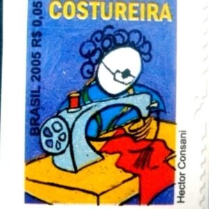 Selo postal do Brasil de 2011 Costureira BR N