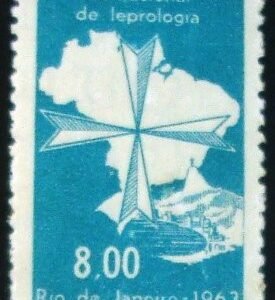 Selo postal do Brasil de 1963 Leprologia- C 498 N