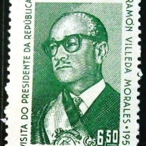 Selo postal do Brasil de 1958 Villeda Morales