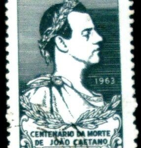 Selo postal do Brasil de 1963 João Cachoeira - C 494 N