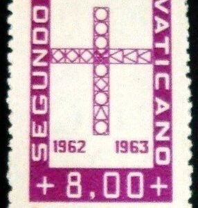 Selo postal do Brasil de 1963 2º Concílio Vaticano - C 486 N