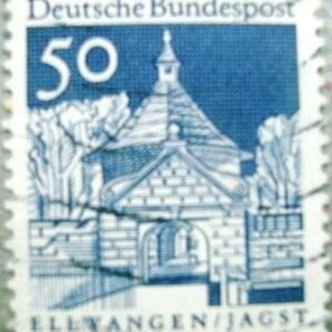 Selo postal da Alemanha de 1967 Castle Gate