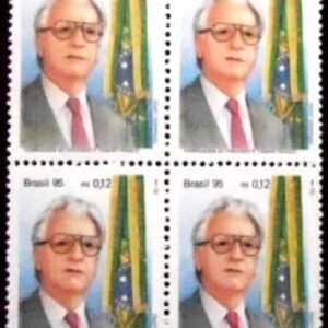 Quadra de selos postais do Brasil de 1995 Itamar Franco M1C
