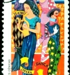Selo postal do Brasil de 1988 Artes Cênicas MCC