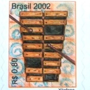 Selo postal do Brasil de 2002 Xilofone - 820 M